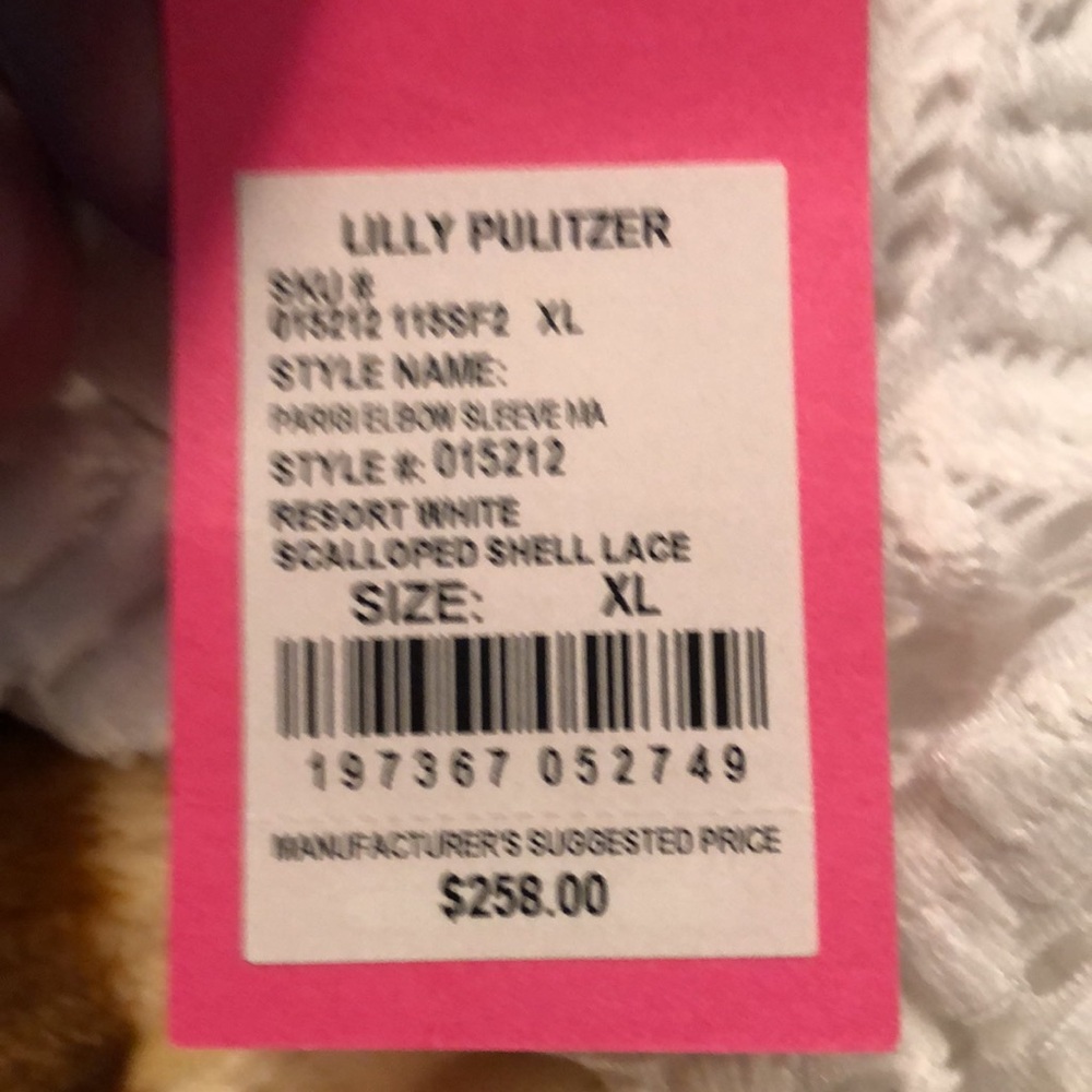 NWT Lily Pultizer Parigi Scalloped She’ll Lace Maxi Dress XL Resort White - Picture 9 of 9